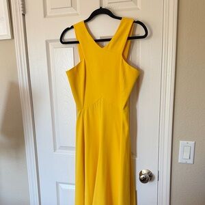 Chic Yellow Backless Dress